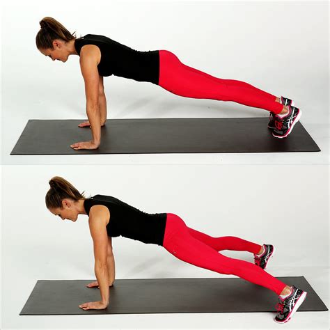 Holding a static plank is great for you core, but adding a jumping-jack motion pushes the move to another level by raising the heart rate while working both ...